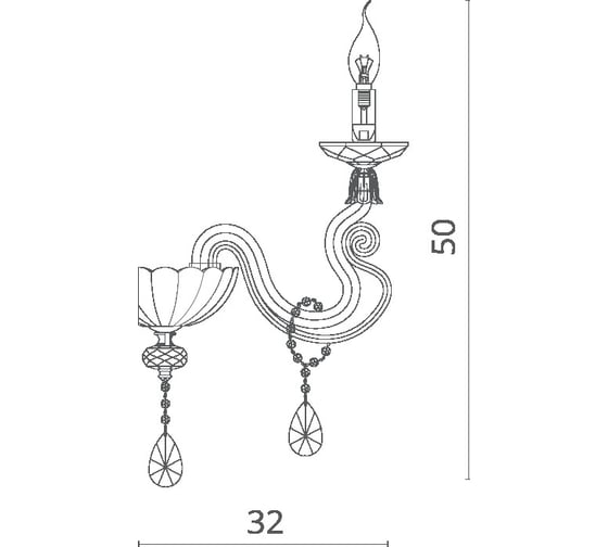 Бра Divinare AMBRA 5127/21 AP-1