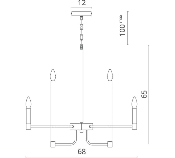 Подвесная люстра Divinare LOKKI 2543/04 LM-12