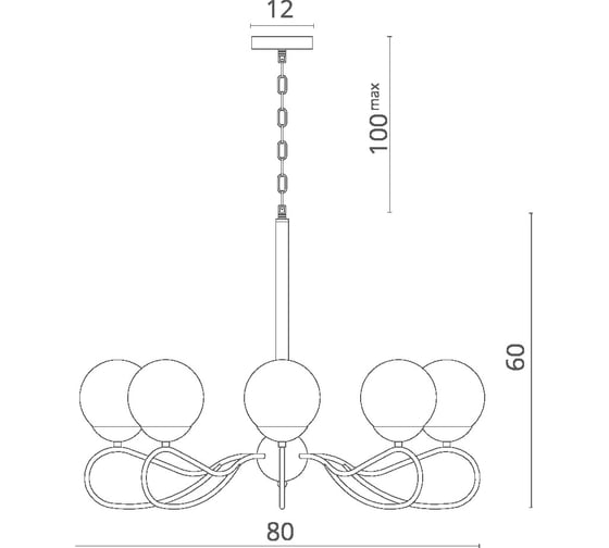Подвесная люстра Divinare MEDISON 2544/04 LM-8