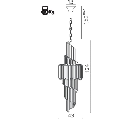 Подвесная люстра Divinare FRIZZANTE 1683/01 LM-11