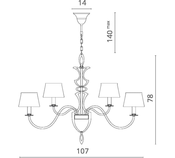 Подвесная люстра Divinare FLORENCE 6819/19 SP-12