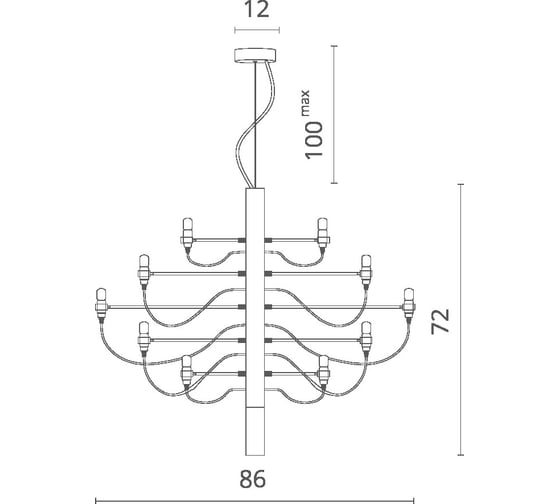 Подвесная люстра Divinare MOLTO 8030/02 LM-30