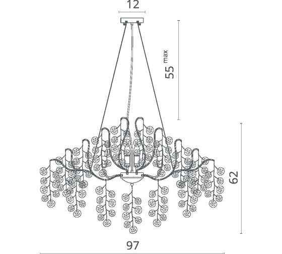 Подвесная люстра Divinare SPUMANTE 7288/26 SP-12