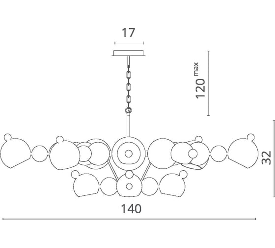 Подвесная люстра Divinare FLUIDO 6820/02 SP-12