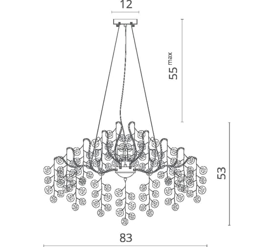 Подвесная люстра Divinare SPUMANTE 7288/18 SP-9