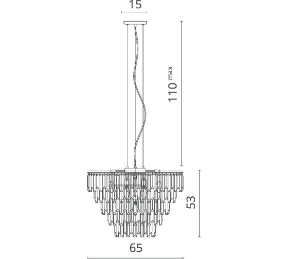 Подвесная люстра Divinare NOVA 1223/02 SP-9