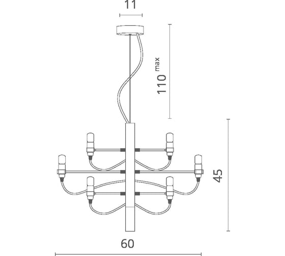 Подвесная люстра Divinare MOLTO 8030/02 LM-18