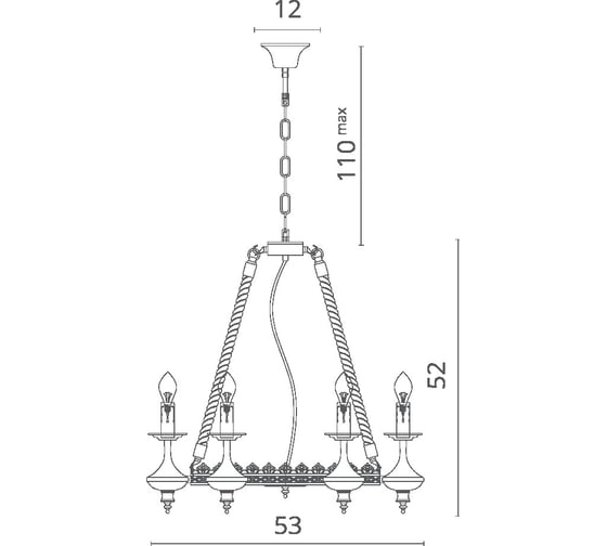 Подвесная люстра Divinare DORA 8121/01 LM-6