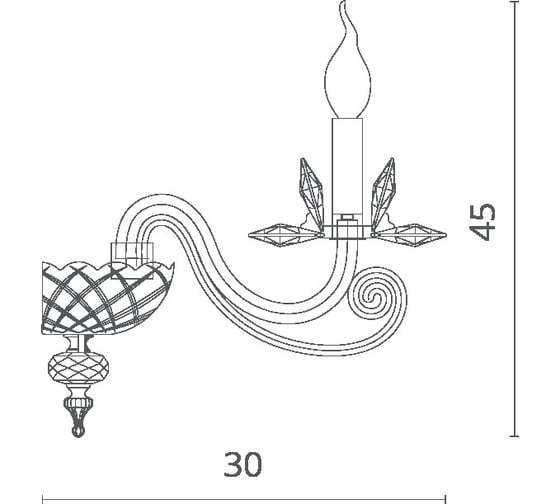 Бра Divinare PLATEA 8820/09 AP-1