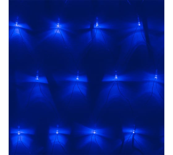 Светодиодная гирлянда-сетка FunRay ML-320B 3х2м, 320 LED, синий, IP20, прозрачный шнур 2м, 2610