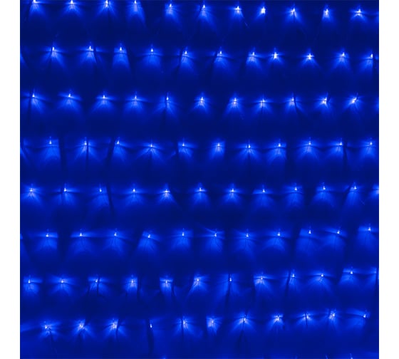 Светодиодная гирлянда-сетка FunRay ML-144B, 1.5х1.5м, 144 LED, синий, IP20, шнур 1.5м, 2596