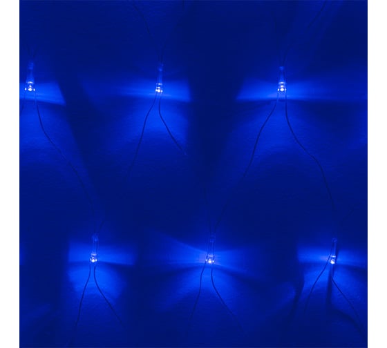 Светодиодная гирлянда-сетка FunRay ML-144B, 1.5х1.5м, 144 LED, синий, IP20, шнур 1.5м, 2596