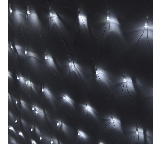 Светодиодная гирлянда-сетка FunRay ML-144W, 1.5х1.5м, 144 LED, холодный/белый, IP20, шнур 1.5м, 2595