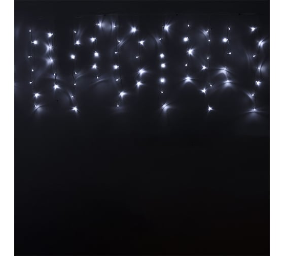 Светодиодная гирлянда FunRay Бахрома IC-72W, 1.6х0.7м, 72 LED, белый, IP20, шнур 1.,5м, 2591