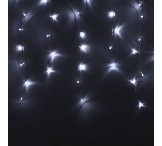 Светодиодная гирлянда FunRay Бахрома IC-72W, 1.6х0.7м, 72 LED, белый, IP20, шнур 1.,5м, 2591