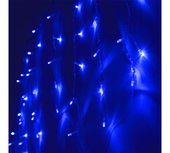 Светодиодная гирлянда FunRay Бахрома IC-72B, 1.6х0.7м, 72 LED, син, IP20, шнур 1.5м, 2592 1