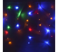 Светодиодная гирлянда FunRay Бахрома IC-72M, 1.6х0.7м, 72 LED, 4цвета, IP20, шнур 1.5м, 13010