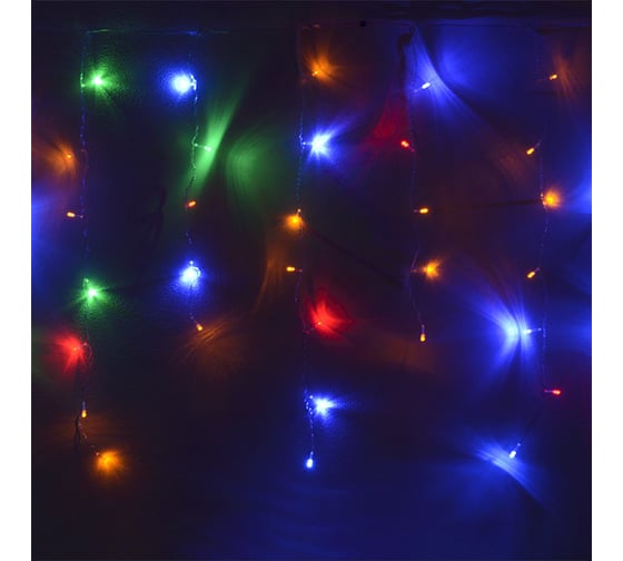 Светодиодная гирлянда FunRay Бахрома IC-72M, 1.6х0.7м, 72 LED, 4цвета, IP20, шнур 1.5м, 13010