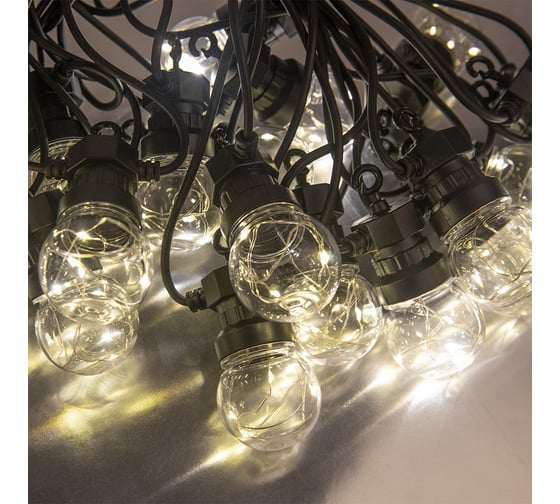 Светодиодная уличная гирлянда FunRay Лампы SE-KK-10100WW, 10M, 100LED, белый, IP65, шнур 1.5м, 2663