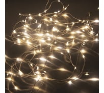 Светодиодная гирлянда FunRay Нить SE-STRING-10100WW, 10м, 100 LED, белый, серый шнур 1.5м, 2652