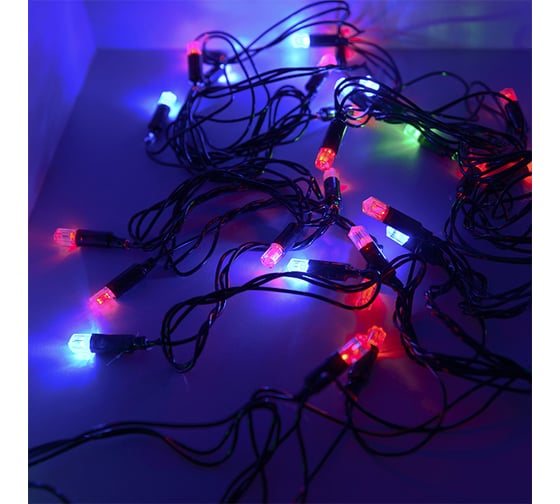 Светодиодная рисовая гирлянда FunRay  RL-540M, 5м, 40LED, мульти 4 цвета, шнур 0.7м, контроллер, 2459