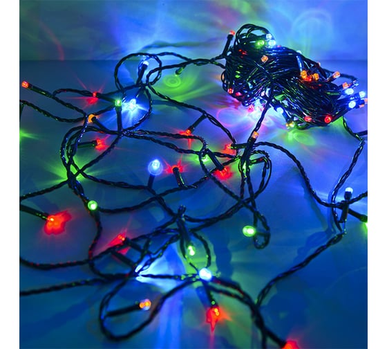Светодиодная рисовая гирлянда FunRay RL-110M, 10м, 100 LED, мульти 4 цвета, шнур 0.7м, 2634
