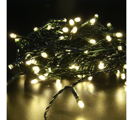 Светодиодная рисовая гирлянда FunRay RL-110WW, 10 метров, 100LED, теплый белый, шнур 0.7м, контроллер, 2597