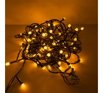 Светодиодная гирлянда FunRay Минишарики SE-MINI-110Y, 9м, 100LED, желтый, шнур 0.7м, 2632