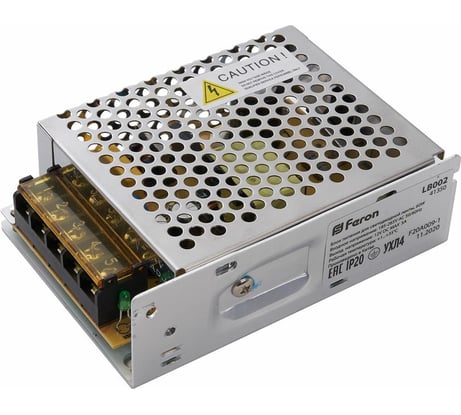 Электронный трансформатор FERON для светодиодной ленты 30W 12V драйвер, LB002 41349