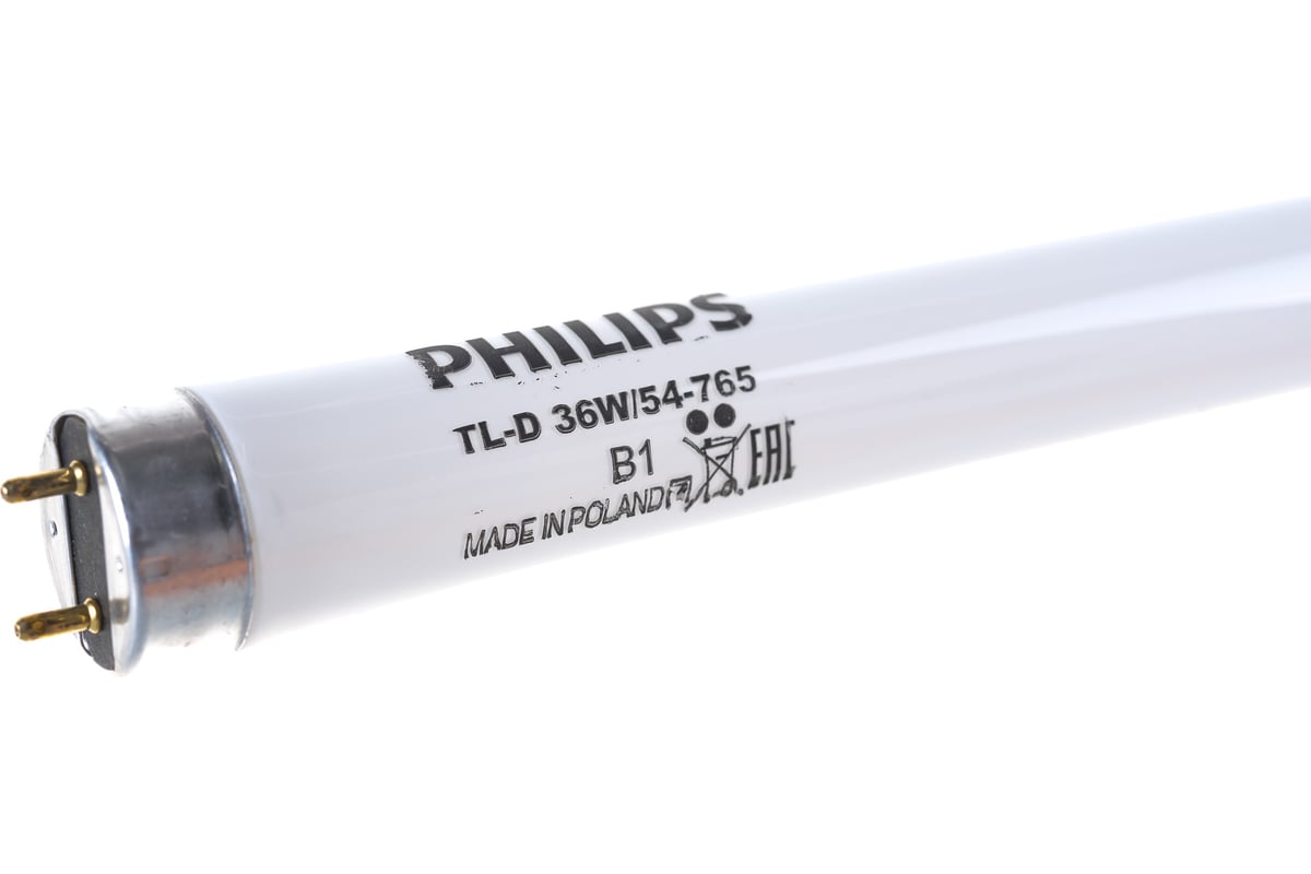 Люминесцентная лампа PHILIPS TL-D 36W/54-765 36Вт T8 6200К G13 ...