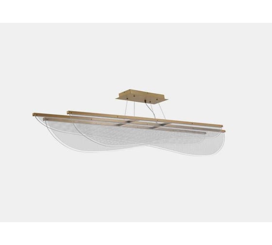 Светильник подвесной ST LUCE Золотистый/Прозрачный LED 1*60W 4000K SL6509.223.01