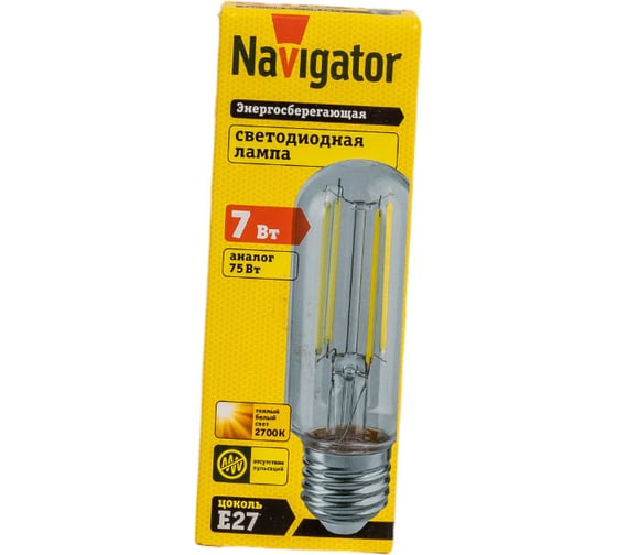Лампа Navigator 14 441 NLL-F-T39-7-230-2.7K-E27-CL 110 mm 14441
