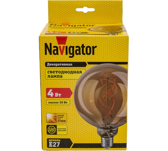 Лампа Navigator 14 500 NLL-F-G125-4-230-2.7K-E27 14500