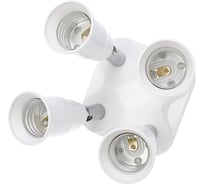 Цокольный разветвитель REXANT Е27 на 4хЕ27 белый 11-8864