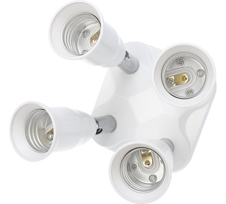 Цокольный разветвитель REXANT Е27 на 4хЕ27 белый 11-8864