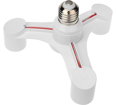 Цокольный разветвитель REXANT Е27 на 3хЕ27 белый 11-8861