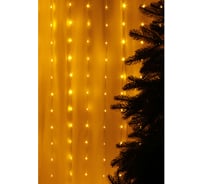 Гирлянда электрическая занавес Сноубум 300 LED, 3x3м, 10 нитей, шампань, 8 реж, 220В 382-095