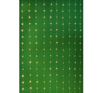 Гирлянда электрическая занавес нить росы Сноубум медь 300 LED, 3x3м, 10 нитей, шампань, 8 реж, USB, пульт 384-120