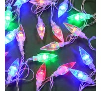 Гирлянда электрическая Сноубум насадка "Кристалл" 4м, 20LED, мульти, 8 реж, ПВХ проз, 220В 381-304