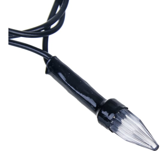 Гирлянда электрическая Сноубум улич. с насадками "Кристалл", 10м,100LED, мульти, 8 реж, ПВХ черный, 220В 351-791