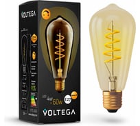 Светодиодная лампа VOLTEGA Колба ST64 диммируемая GOLD E27 4W 2000K 7077
