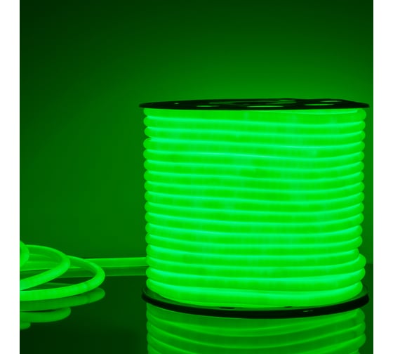 Гибкий неон Elektrostandard LS003 2835 круглый, зеленый, 50 м, 16 мм, 144 LED лампы a043548