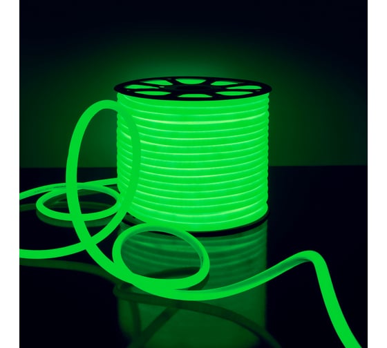 Гибкий неон Elektrostandard LS003 2835 круглый, зеленый, 50 м, 16 мм, 144 LED лампы a043548