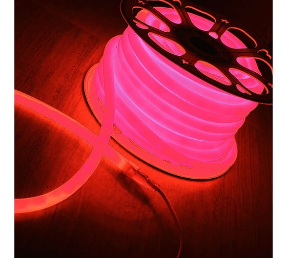 Гибкий неон Elektrostandard LS003 2835 круглый, красный, 50 м, 144 LED лампы, 16 мм a043549