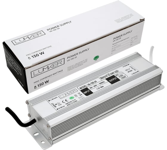 Блок питания Lumker TPWL-150-24 Al, TPW, 150 W, влагозащитный, IP66, 24 V 00-00002543