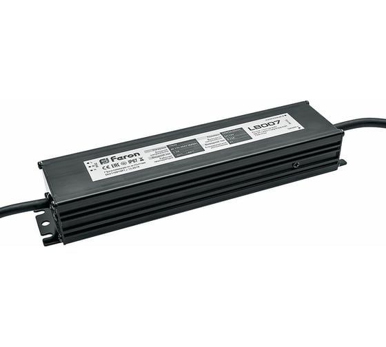 Электронный трансформатор для светодиодной ленты FERON 100W 12V IP67 (драйвер), LB007 21493 1