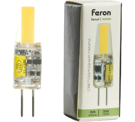 Лампа светодиодная FERON (3W) 12V G4 4000K JC, LB-42 51171