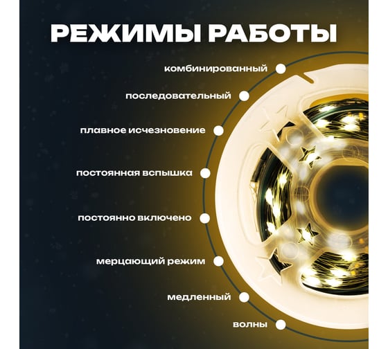 Электрогирлянда-нить Золотая сказка уличная "Мишура" IP44 35м 1000LED, теплый белый, 220V контрол 591359