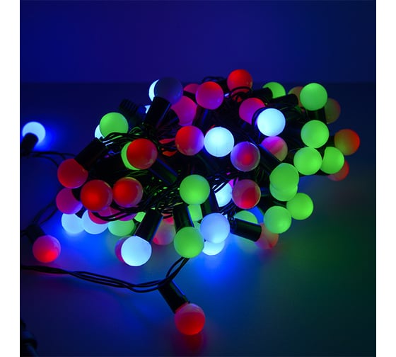Светодиодная уличная гирлянда FunRay Шарики, SE-BL-20200M, 20м, 200LED, 3 цвета, IP44, шнур 1.2м, 2639