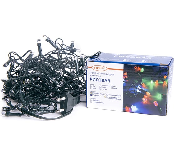 Светодиодная рисовая гирлянда FunRay RL-880WW, 8 метров, 80LED, шнур 1.5м, 2648